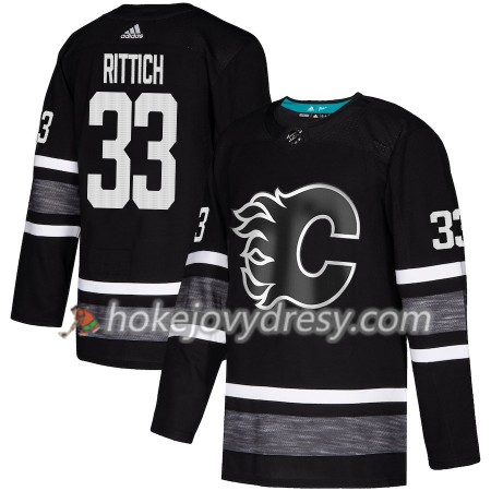 Pánské Hokejový Dres Calgary Flames David Rittich 33 Černá 2019 NHL All-Star Adidas Authentic